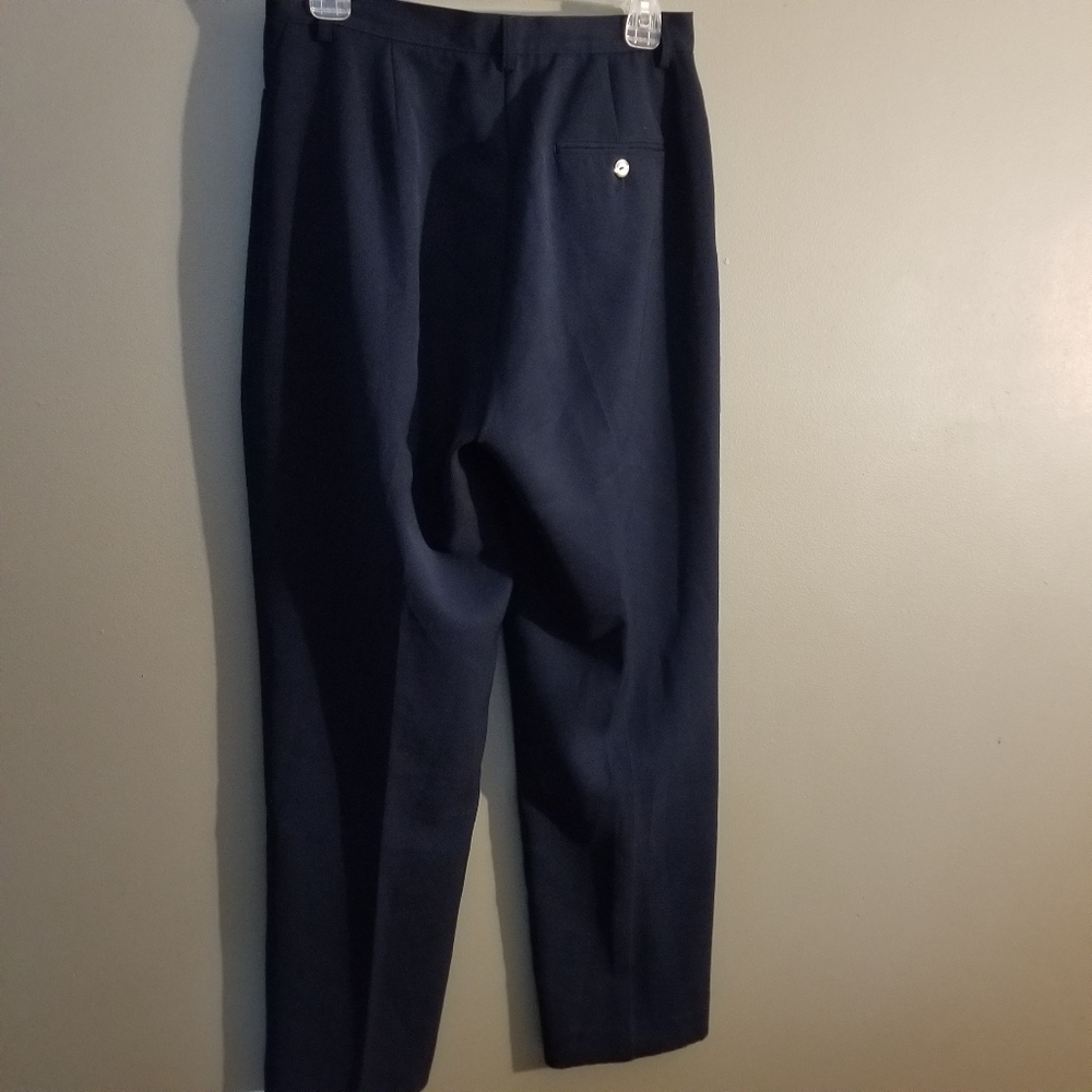 Haley Vintage Polyester Pants 8 Navy Blue